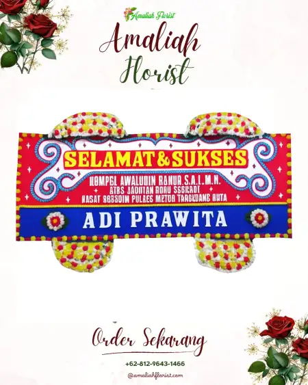 Papan Bunga Ucapan Selamat Comal