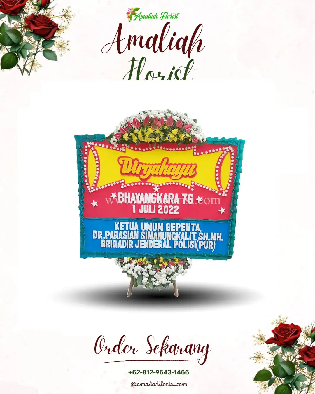 Papan Bunga HUT Ulang Tahun Comal